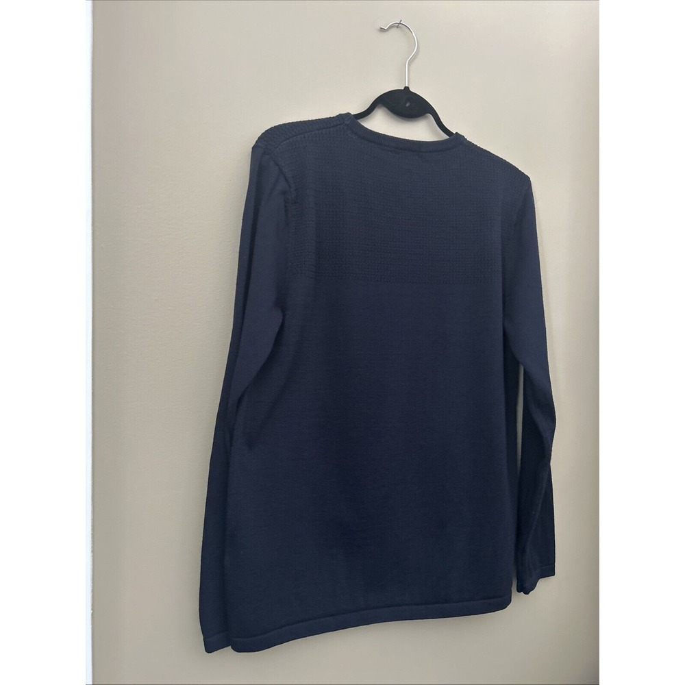 Scotch & Soda Men's Pullover Sweater Crew Neck L Navy Blue Knit - Picture 3 of 10